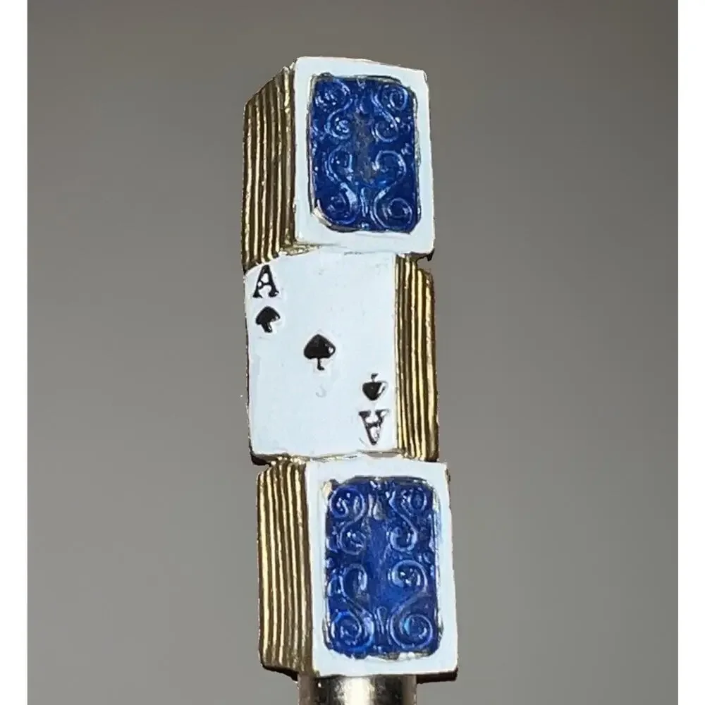 Boston Warehouse Casino Cards Dice Chips 4 Cheese Spreaders Stainless Party Fun